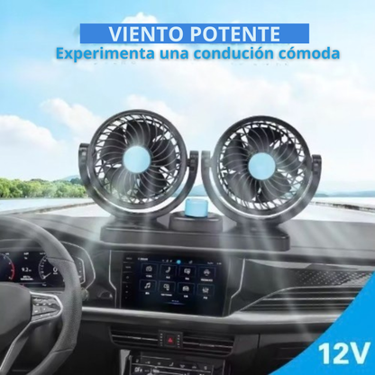 COMBO VENTILADOR DOBLE + TAPASOL PARA CARRO