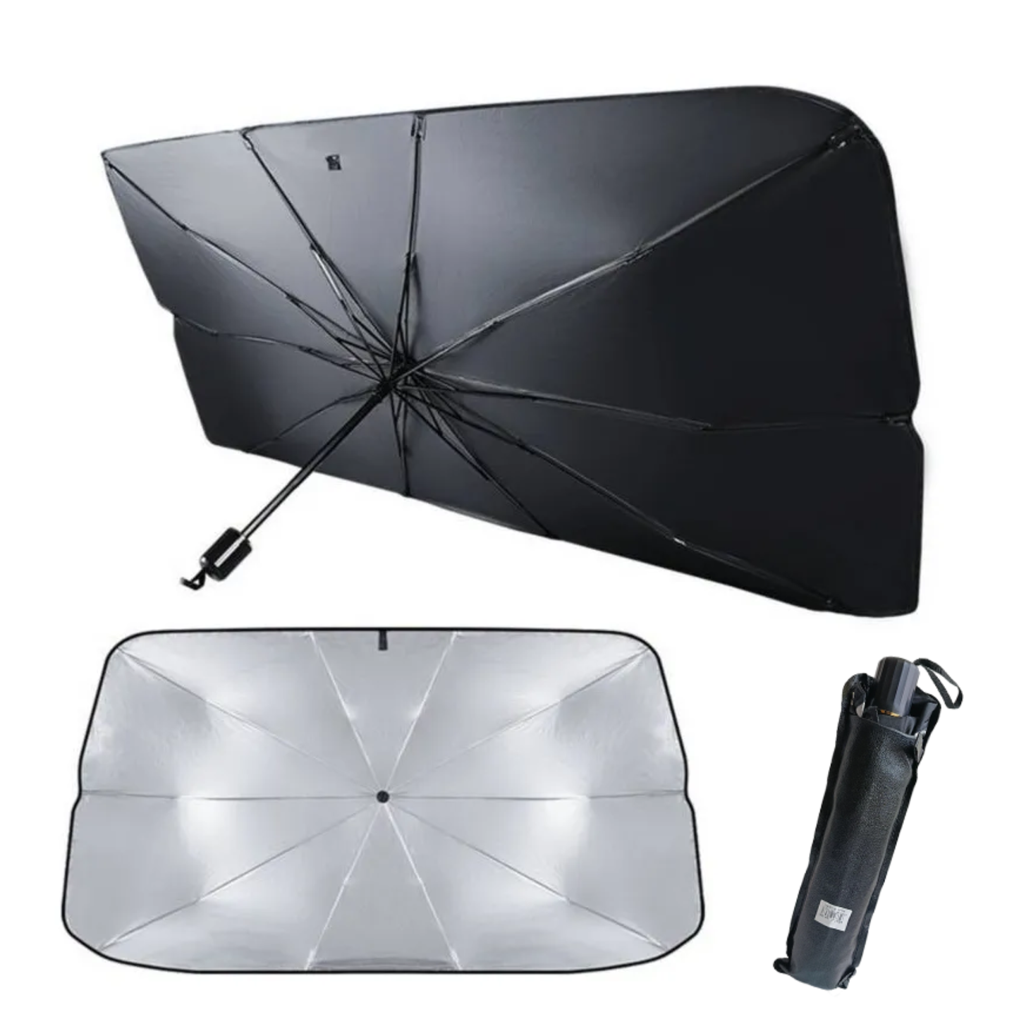 COMBO VENTILADOR DOBLE + TAPASOL PARA CARRO